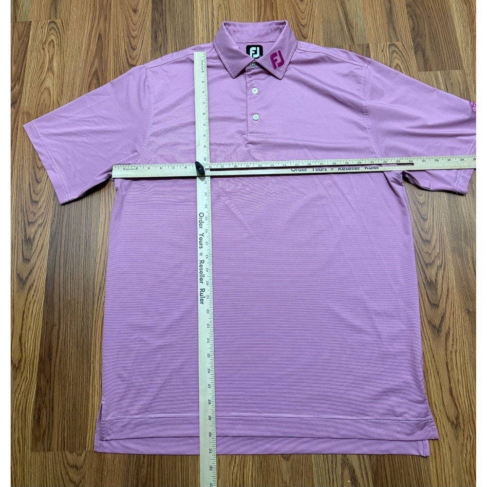 FootJoy Polo Mens Large Performance Golf Stretch Pink Embroidered Logo - Picture 11 of 12